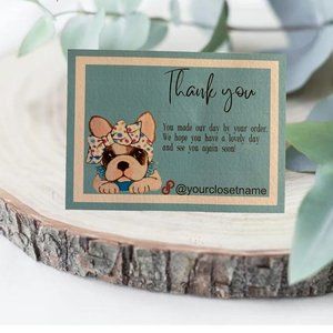 Shipping  Thank You Cards,  Order Insert Card , Thank You Card, 100 TY Cards